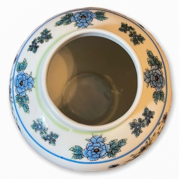 Vintage Chinese Porcelain Vase Lyre Bird & Cherry Blossoms - Picture 4 of 10